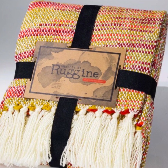 🧶Chunky Yarn🧶 MultiColor Throw Blanket-Blood Orange- - Picture 5 of 9